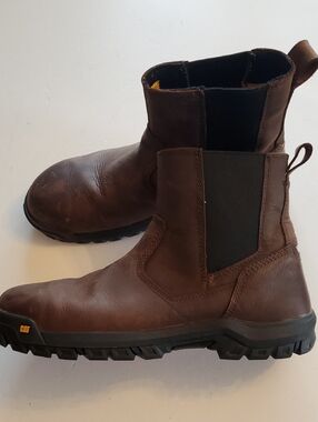 Caterpillar Brown Leather Chelsea Work Boots